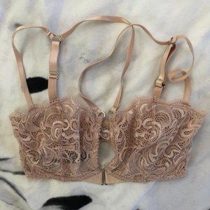 Lonely Pink Front Close Lace Bra - 32D